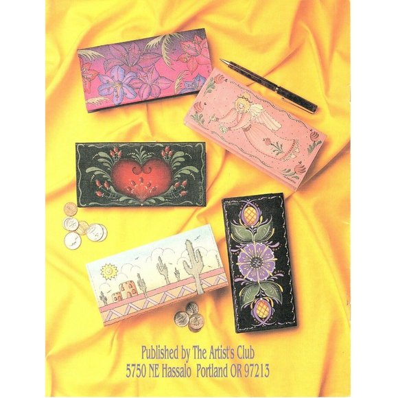 Check It Out Folk Art Checkbook Covers Vintage Tole Painting Instructions - Picture 2 of 2